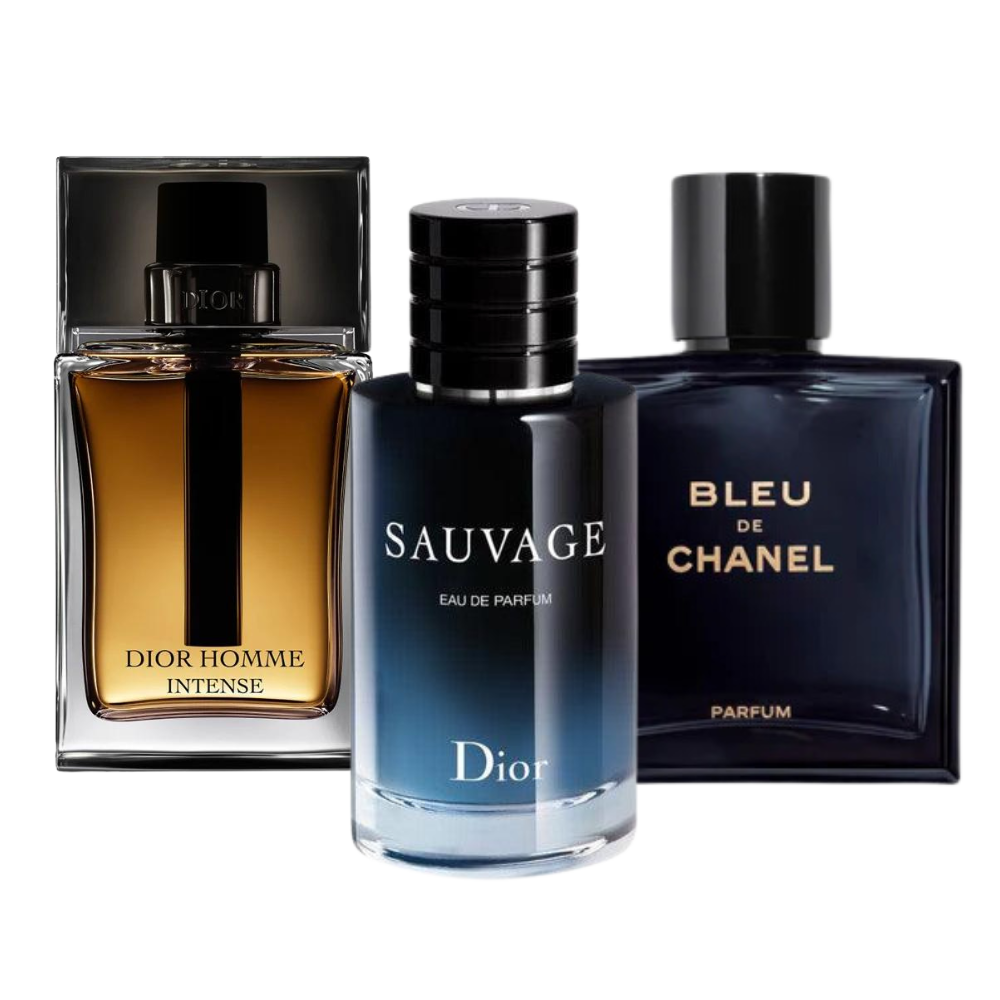 3 Parfums Sauvage Dior, Bleu de Chanel, Dior Homme Intense (Eau de Parfum)